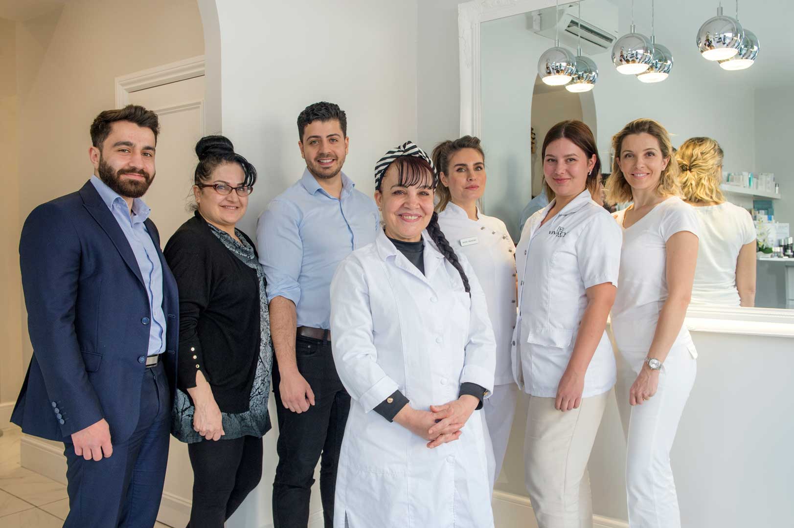 Dr Hala and team at the Fulham clinic
